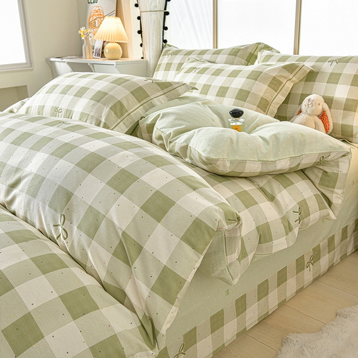 91家纺网 家纺一手货源 找家纺 （总）绘萱家居 2026直播爆款一字绣吊边款纯棉100%全棉四件套印花百分百（喷气高品质）