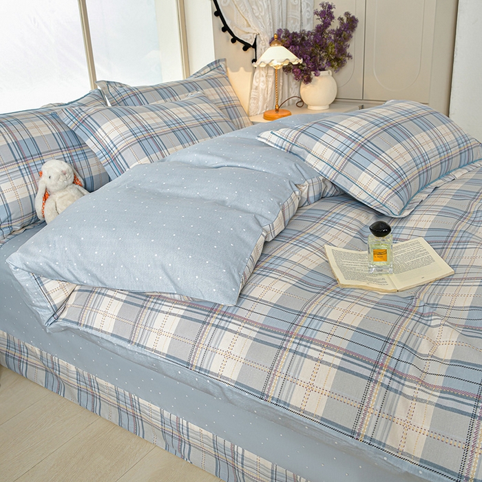 91家纺网 家纺一手货源 找家纺 绘萱家居 2026直播爆款一字绣吊边款纯棉100%全棉四件套印花百分百（喷气高品质）理想生活