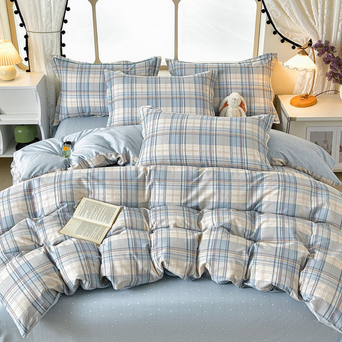 91家纺网 家纺一手货源 找家纺 绘萱家居 2026直播爆款一字绣吊边款纯棉100%全棉四件套印花百分百（喷气高品质）理想生活