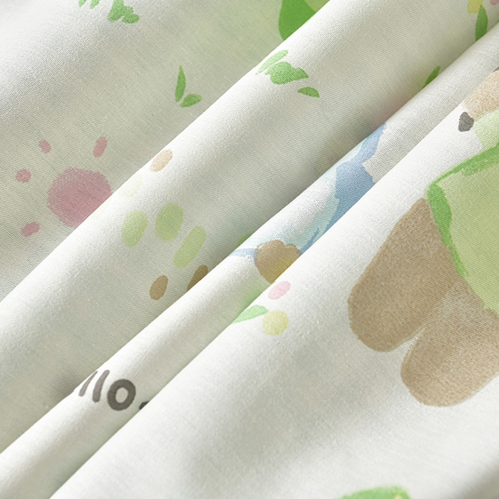 91家纺网 家纺一手货源 找家纺 绘萱家居 2026直播爆款一字绣吊边款纯棉100%全棉四件套印花百分百（喷气高品质）妙趣乐园