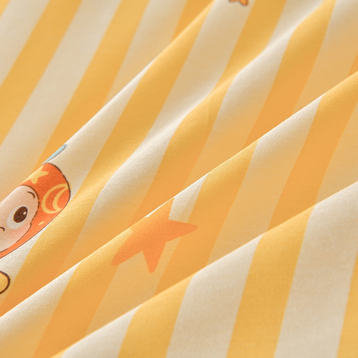 91家纺网 家纺一手货源 找家纺 绘萱家居 2026直播爆款一字绣吊边款纯棉100%全棉四件套印花百分百（喷气高品质）条纹萌星