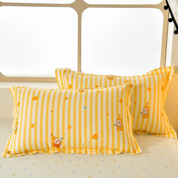 91家纺网 家纺一手货源 找家纺 绘萱家居 2026直播爆款一字绣吊边款纯棉100%全棉四件套印花百分百（喷气高品质）条纹萌星