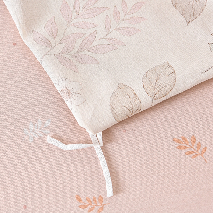 91家纺网 家纺一手货源 找家纺 绘萱家居 2026直播爆款一字绣吊边款纯棉100%全棉四件套印花百分百（喷气高品质）夏槿-桔