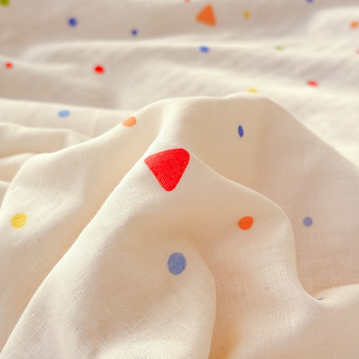 91家纺网 家纺一手货源 找家纺 疆东 2026新款韩版花边A类全棉双层纱单夏被 配包装 彩虹