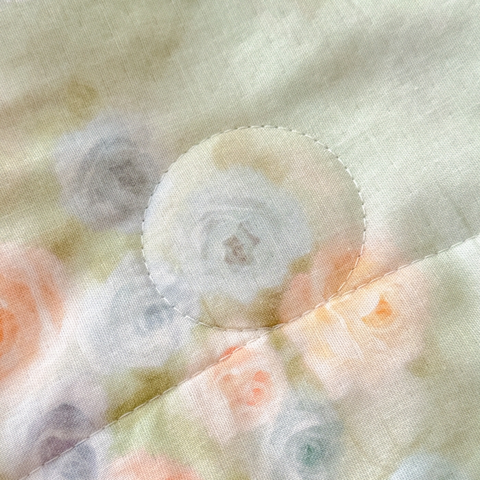 91家纺网 家纺一手货源 找家纺 疆东 2026新款韩版花边A类全棉双层纱单夏被 配包装 月光蔷薇