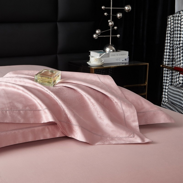 91家纺网 家纺一手货源 找家纺 金纱玉纺家纺 2026春夏新款全棉纯棉提花工艺四件套 豹纹蝶舞-豆沙