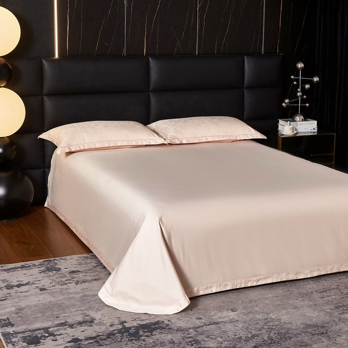 91家纺网 家纺一手货源 找家纺 金纱玉纺家纺 2026春夏新款全棉纯棉提花工艺四件套 蝶舞花恋-粉