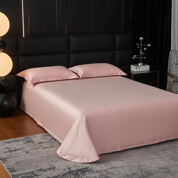 91家纺网 家纺一手货源 找家纺 金纱玉纺家纺 2026春夏新款全棉纯棉提花工艺四件套 花间私语-初恋粉