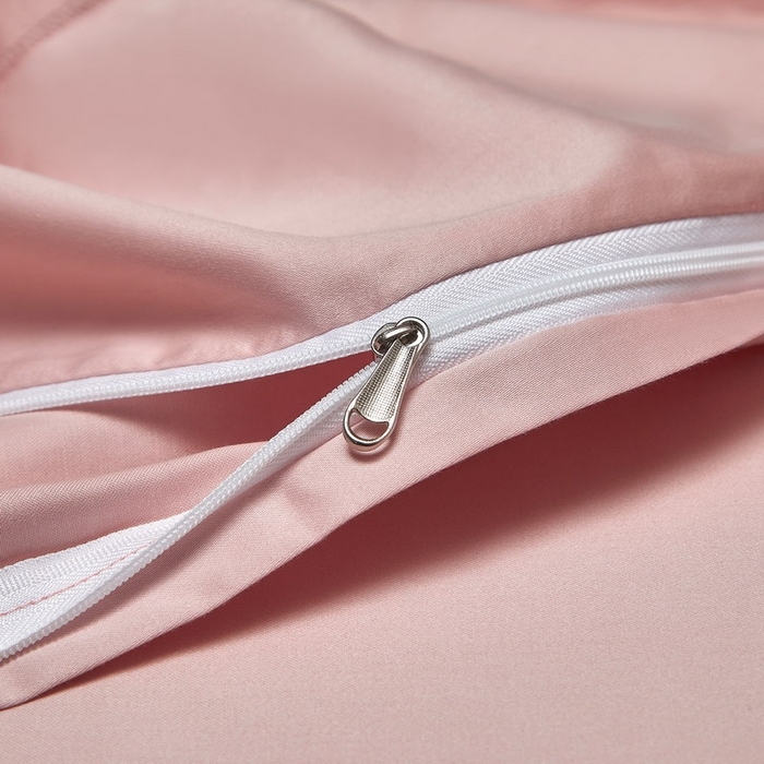 91家纺网 家纺一手货源 找家纺 金纱玉纺家纺 2026春夏新款全棉纯棉提花工艺四件套 花间私语-初恋粉