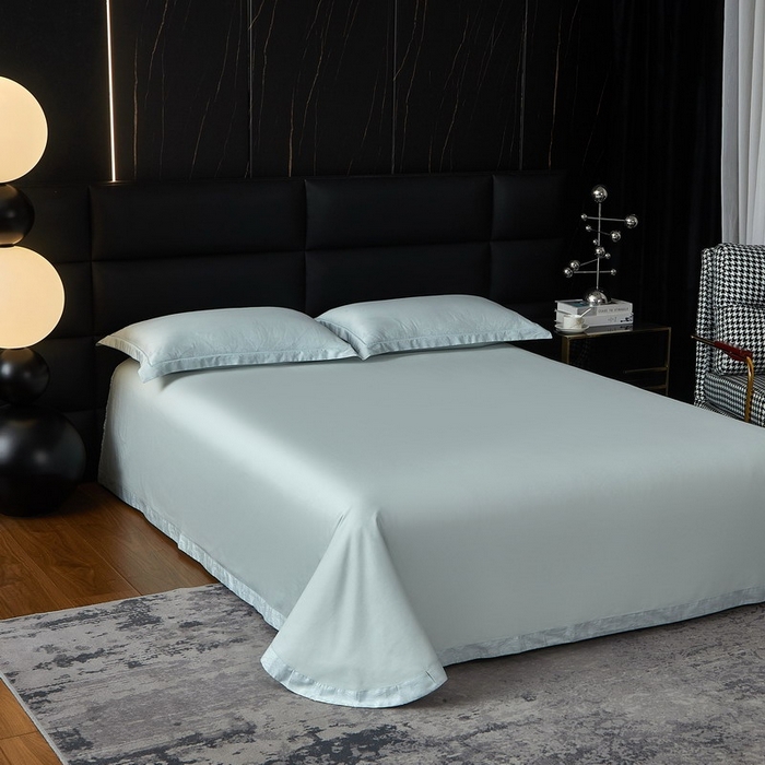 91家纺网 家纺一手货源 找家纺 金纱玉纺家纺 2026春夏新款全棉纯棉提花工艺四件套 花间私语-甜蓝