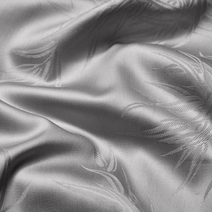 91家纺网 家纺一手货源 找家纺 金纱玉纺家纺 2026春夏新款全棉纯棉提花工艺四件套 竹亭青映-亚麻灰