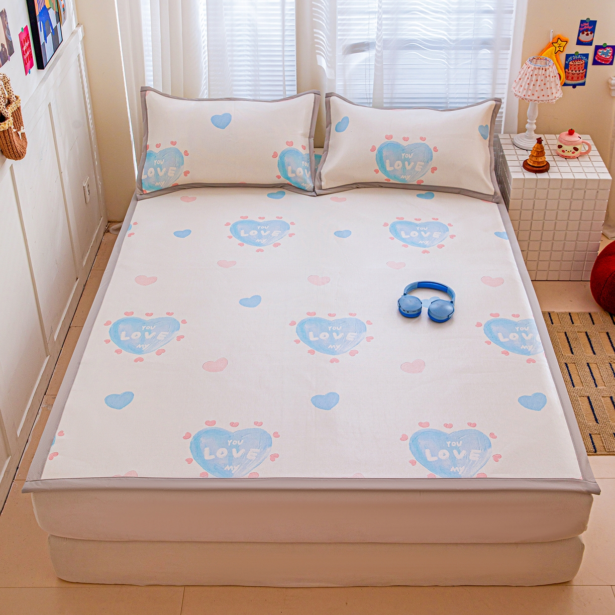 91家纺网 家纺一手货源 找家纺 （总）富馨莱 2026新款冰丝凉席平铺款支持一件定制定做