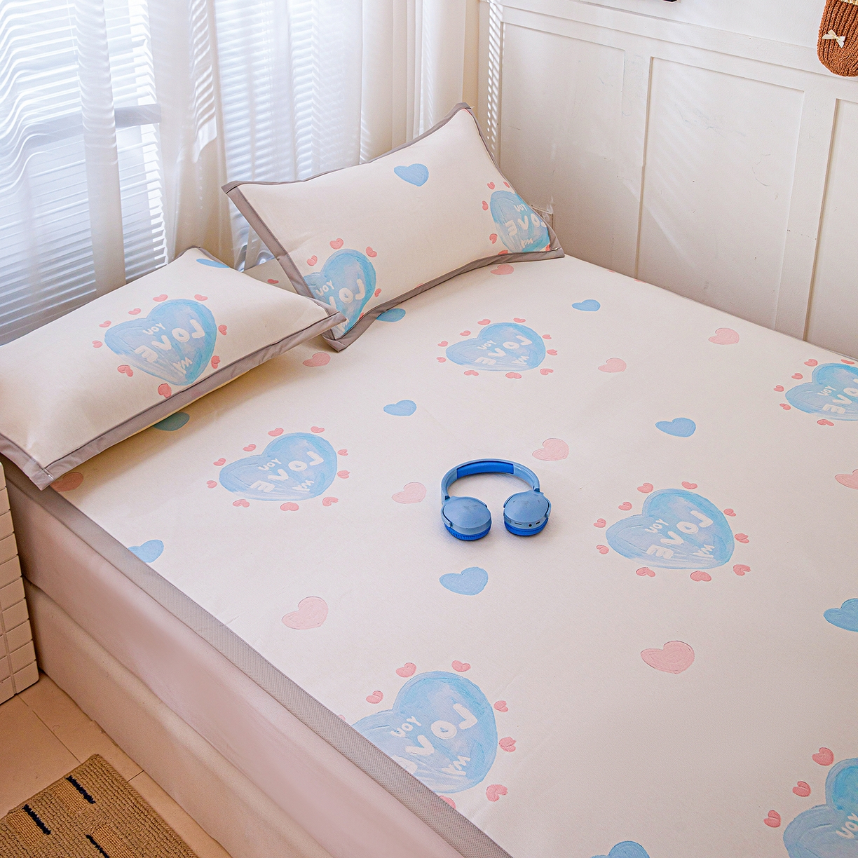 91家纺网 家纺一手货源 找家纺 （总）富馨莱 2026新款冰丝凉席平铺款支持一件定制定做