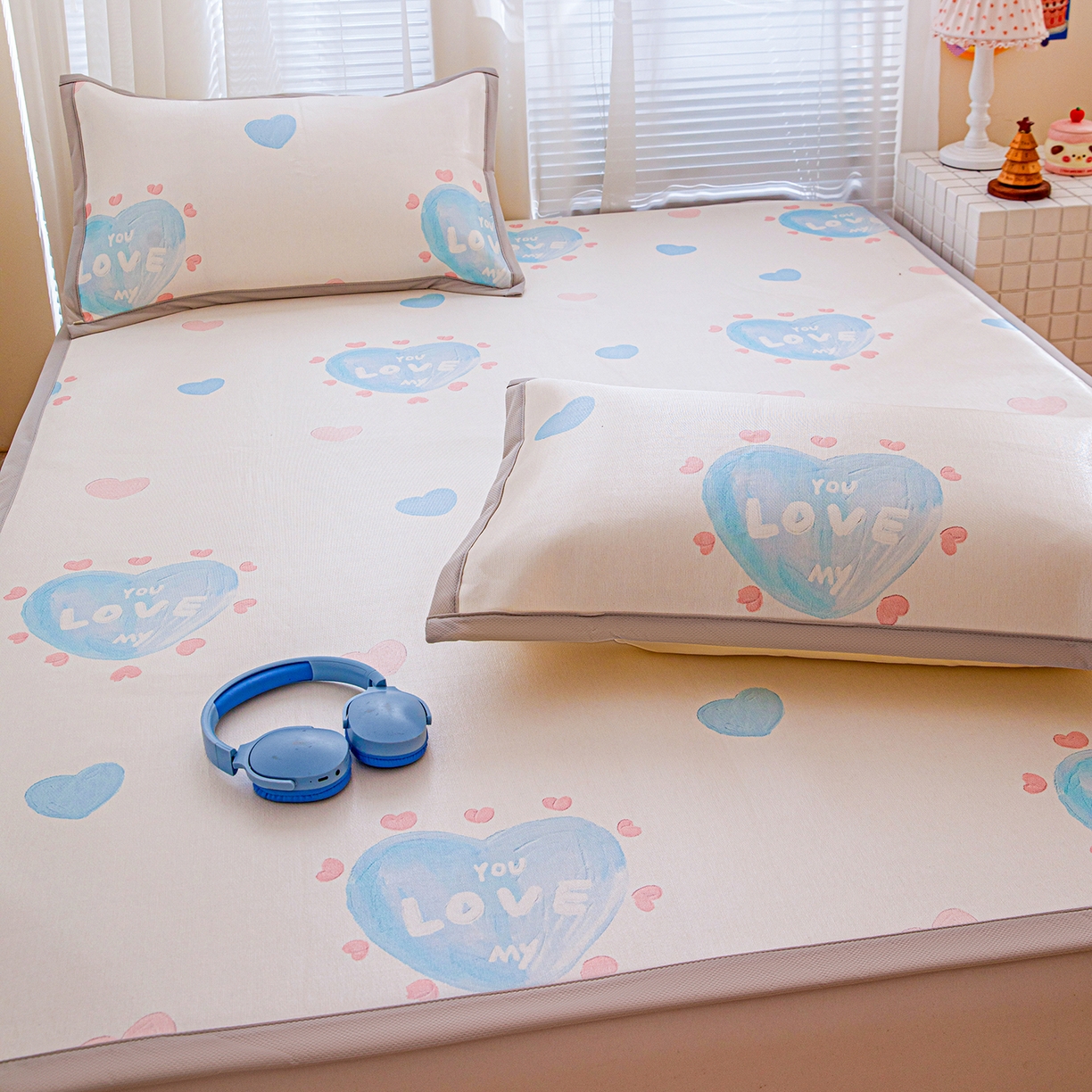 91家纺网 家纺一手货源 找家纺 （总）富馨莱 2026新款冰丝凉席平铺款支持一件定制定做