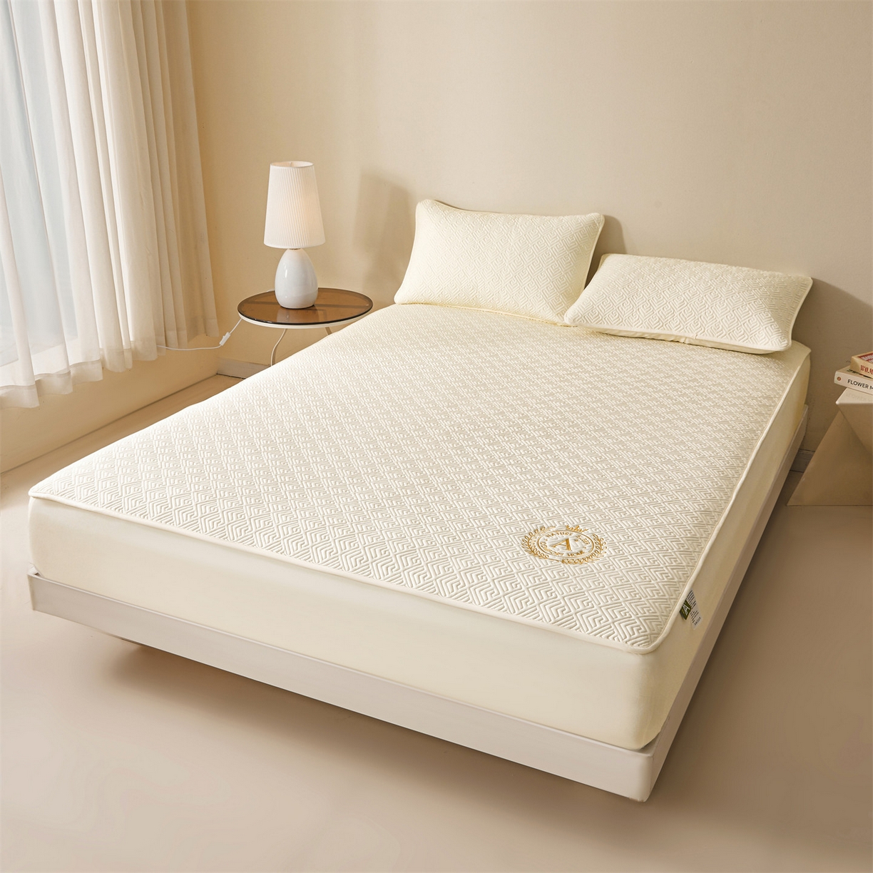 91家纺网 家纺一手货源 找家纺 （总）居眠 2026新款防水夹棉床笠-云梦系列