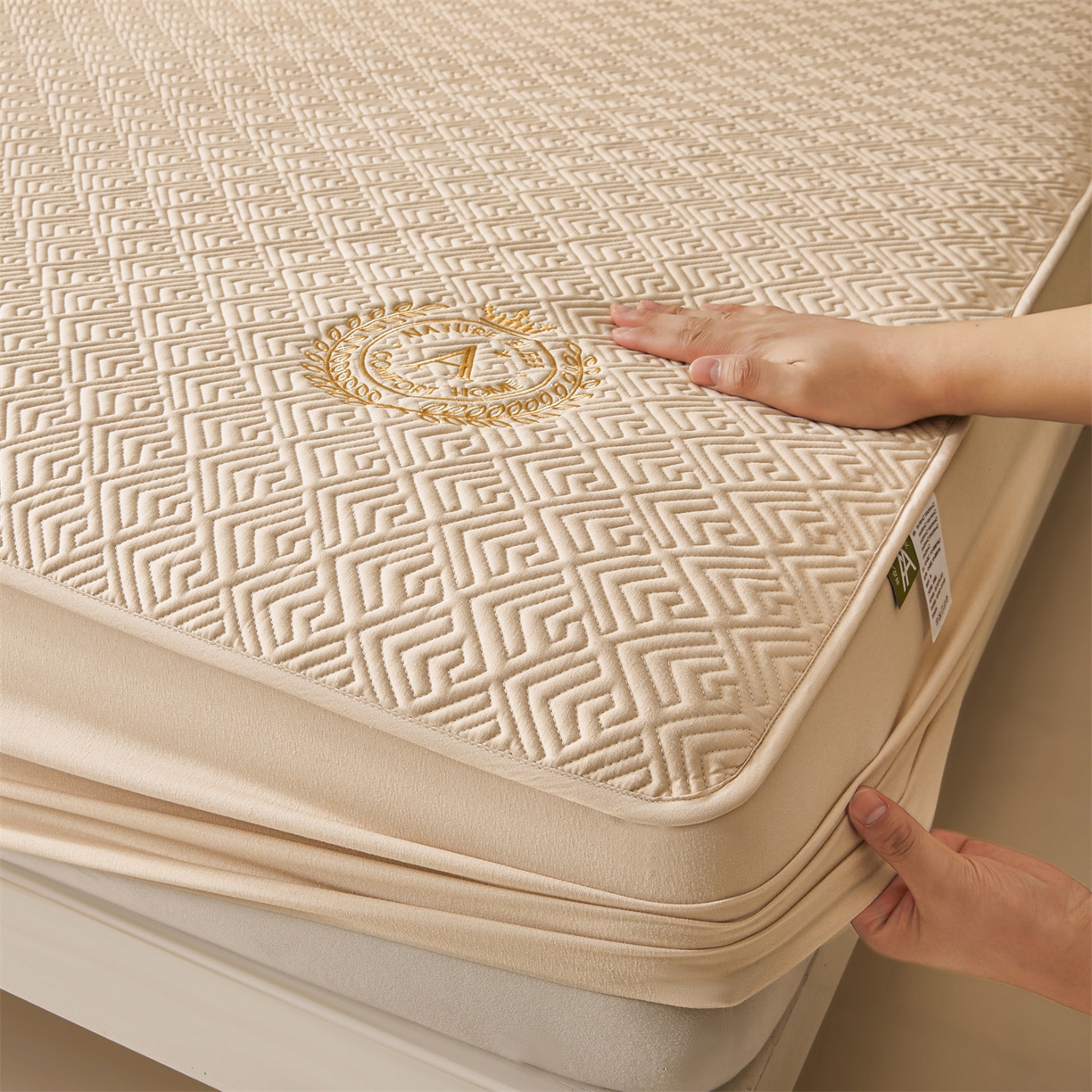 居眠 2026新款防水夹棉床笠-云梦系列 云梦-卡