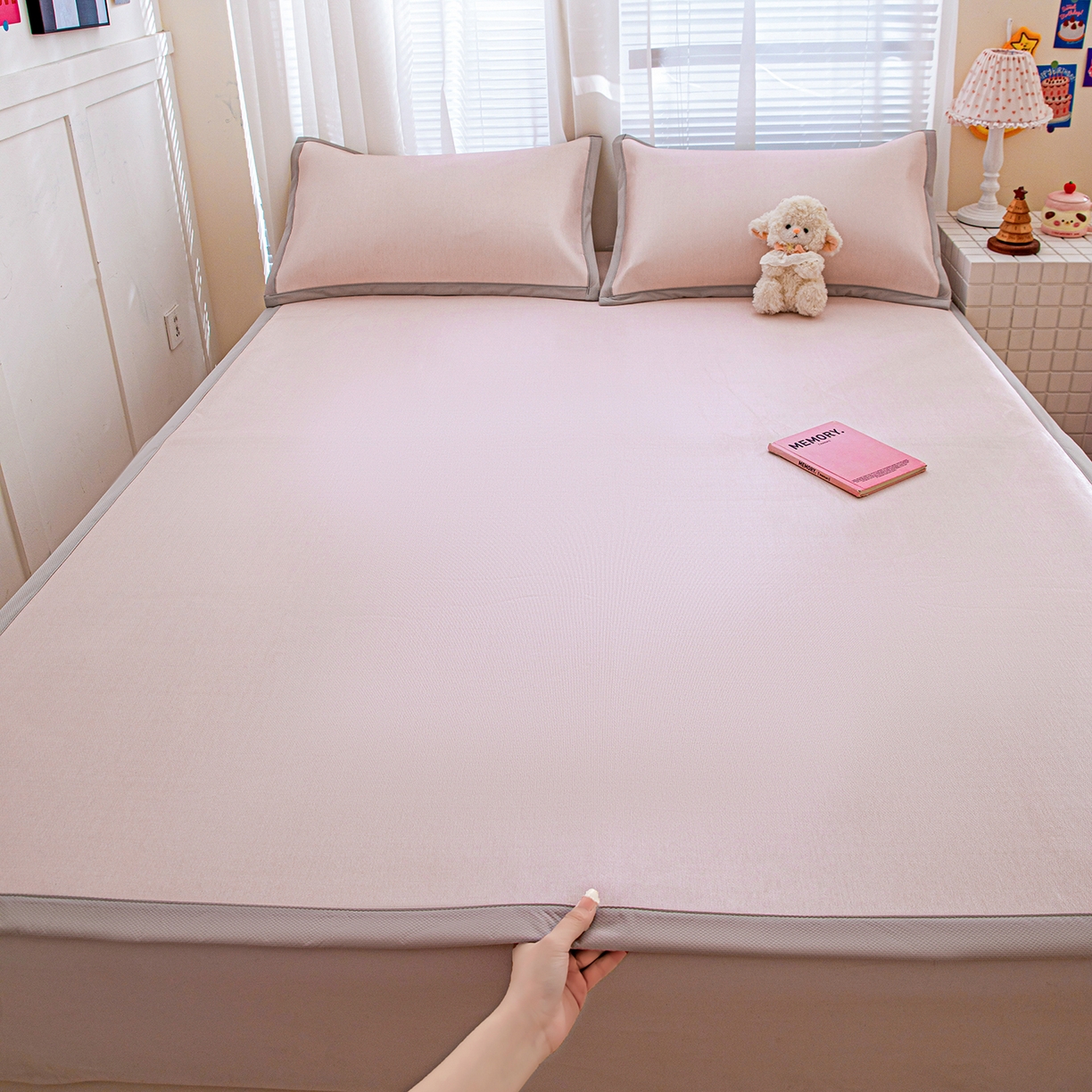 91家纺网 家纺一手货源 找家纺 （总）富馨莱 2026新款冰丝凉席平铺款支持一件定制定做