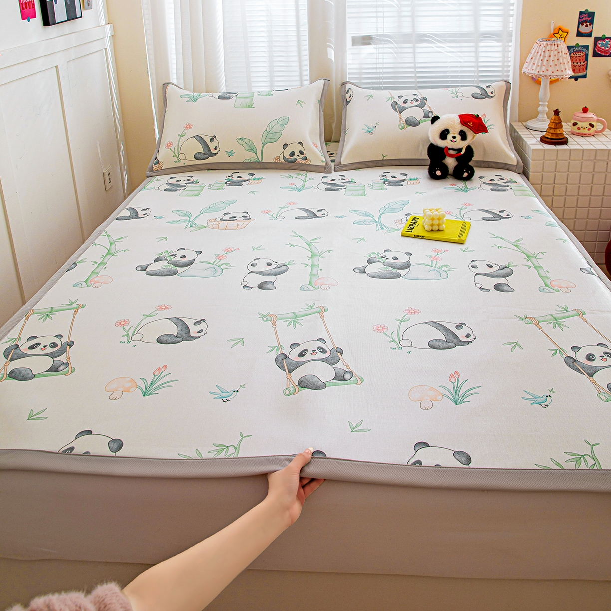 91家纺网 家纺一手货源 找家纺 （总）富馨莱 2026新款冰丝凉席平铺款支持一件定制定做