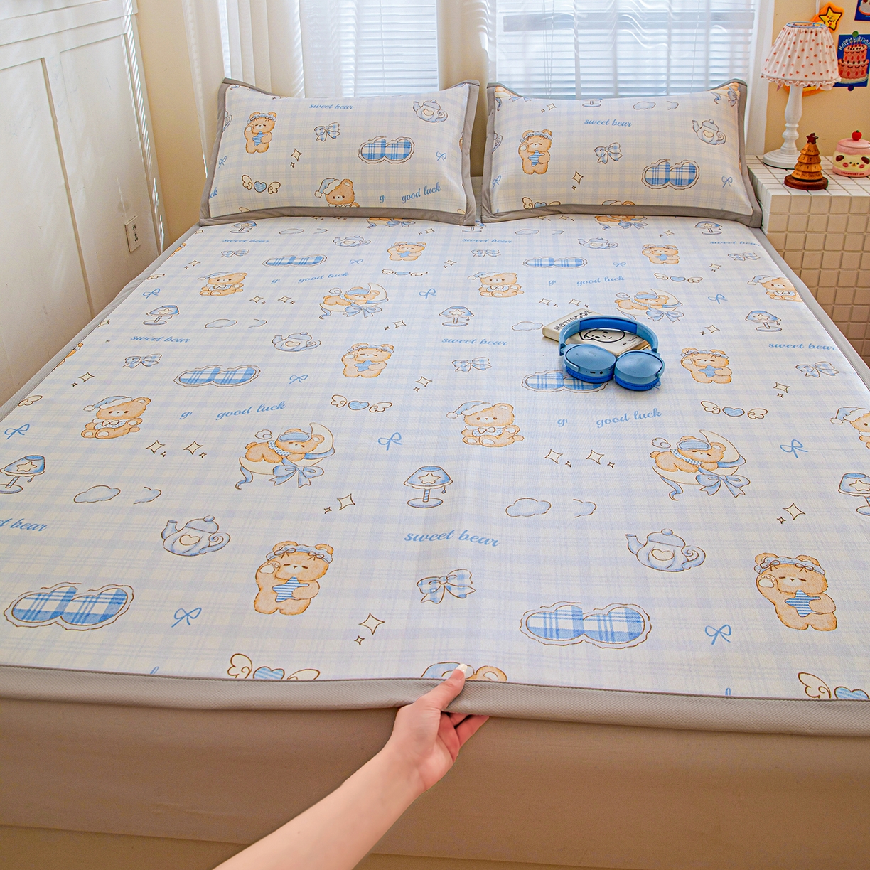 91家纺网 家纺一手货源 找家纺 （总）富馨莱 2026新款冰丝凉席平铺款支持一件定制定做