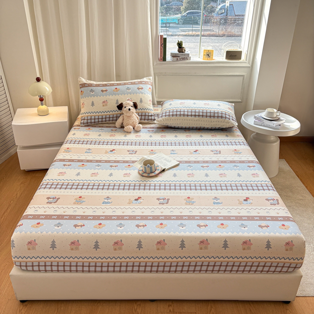 91家纺网 家纺一手货源 找家纺 （总）居眠 2026新款全棉单层印花单床笠