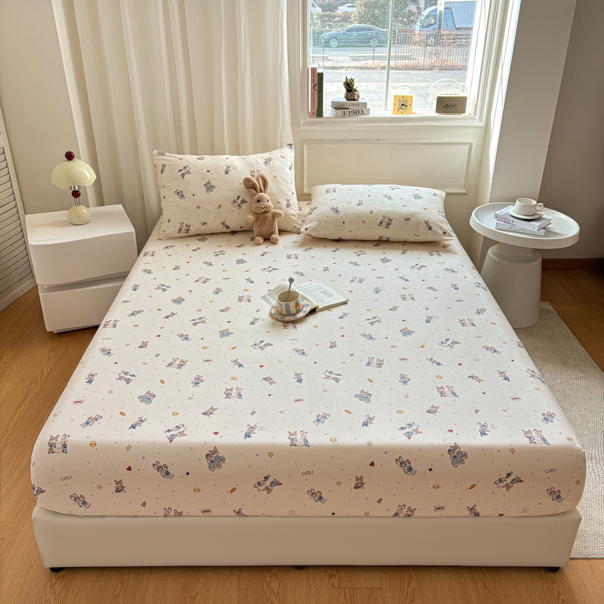 居眠 2026新款全棉单层印花单床笠 疯狂小CP