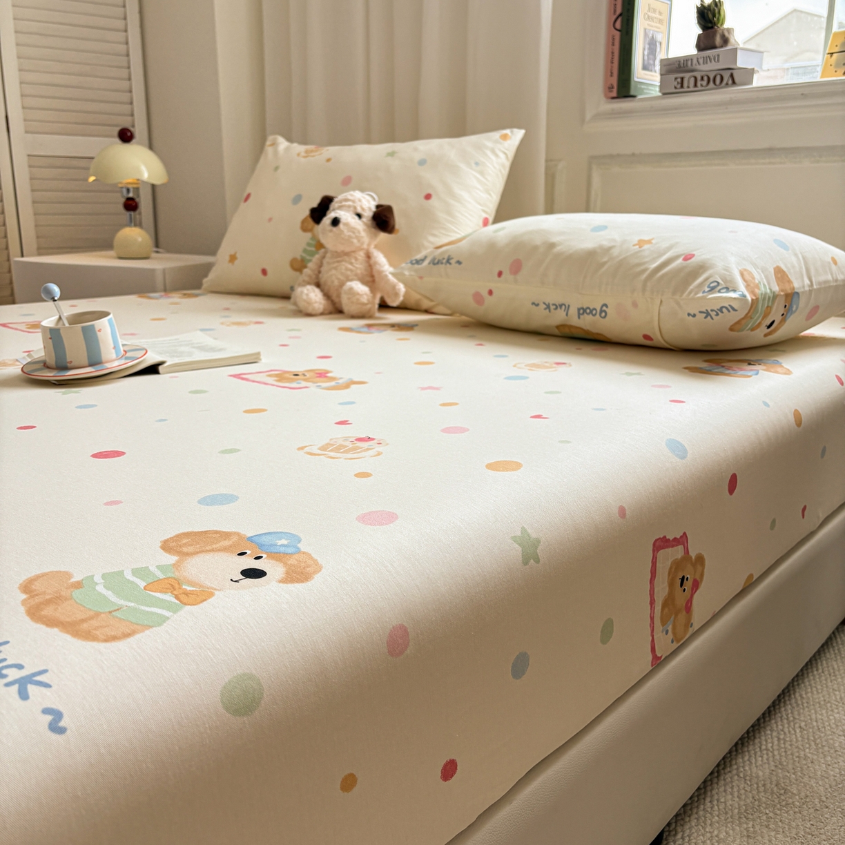 91家纺网 家纺一手货源 找家纺 居眠 2026新款全棉单层印花单床笠 童梦乐园