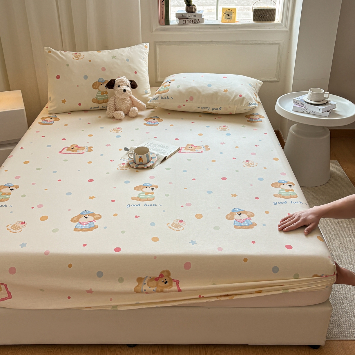 91家纺网 家纺一手货源 找家纺 居眠 2026新款全棉单层印花单床笠 童梦乐园