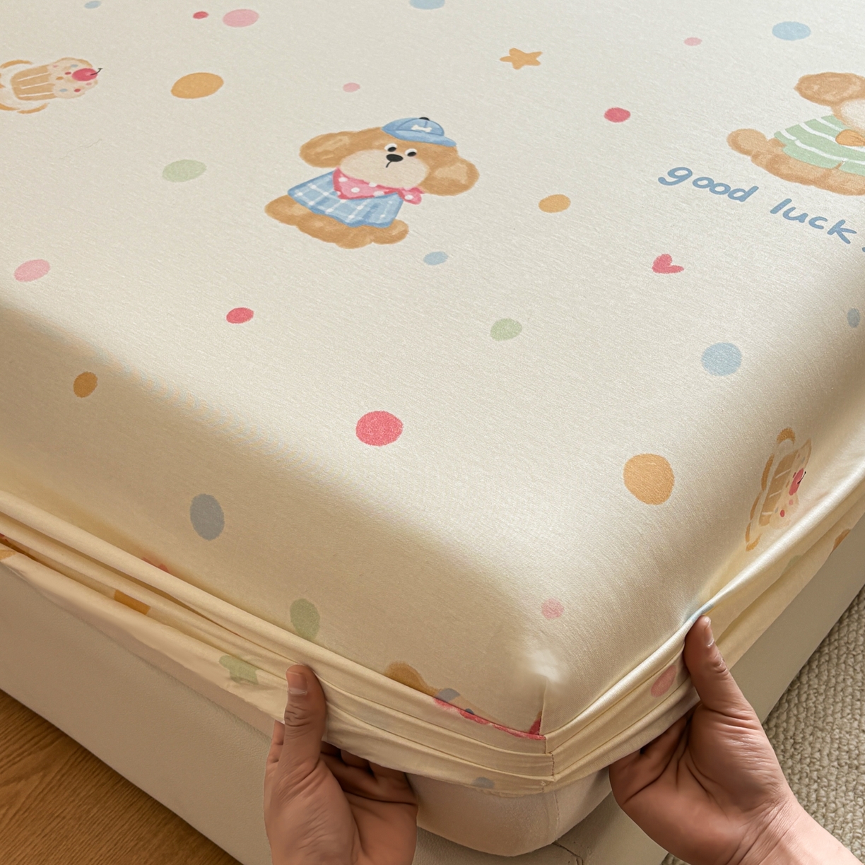 91家纺网 家纺一手货源 找家纺 居眠 2026新款全棉单层印花单床笠 童梦乐园