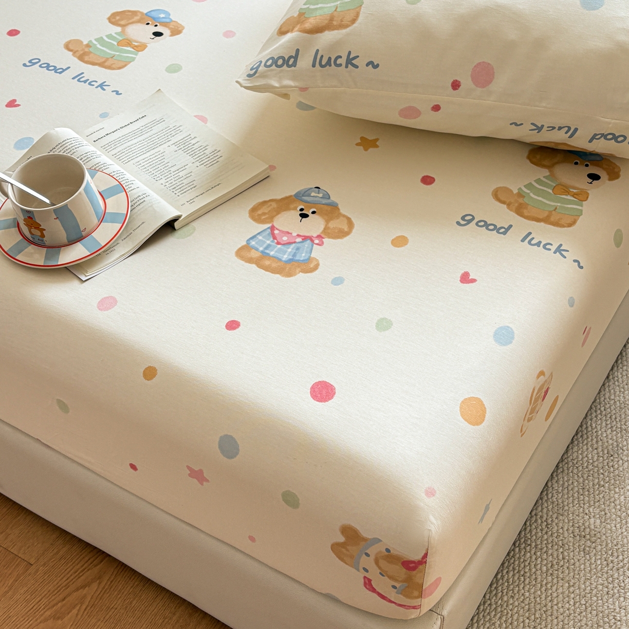 91家纺网 家纺一手货源 找家纺 居眠 2026新款全棉单层印花单床笠 童梦乐园