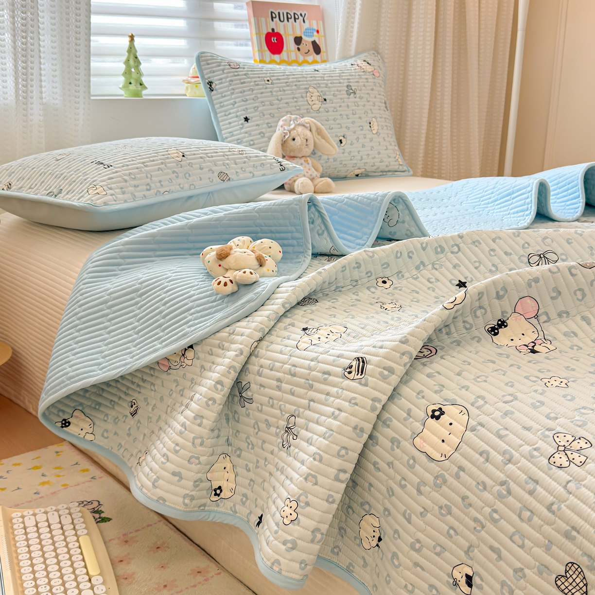 91家纺网 家纺一手货源 找家纺 2025新款40S斜纹13372全棉纯色床笠 40S卡其色