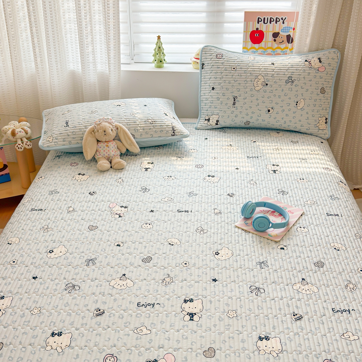 91家纺网 家纺一手货源 找家纺 （总）雅萱家纺 2026新款森系全棉夹棉印花床盖