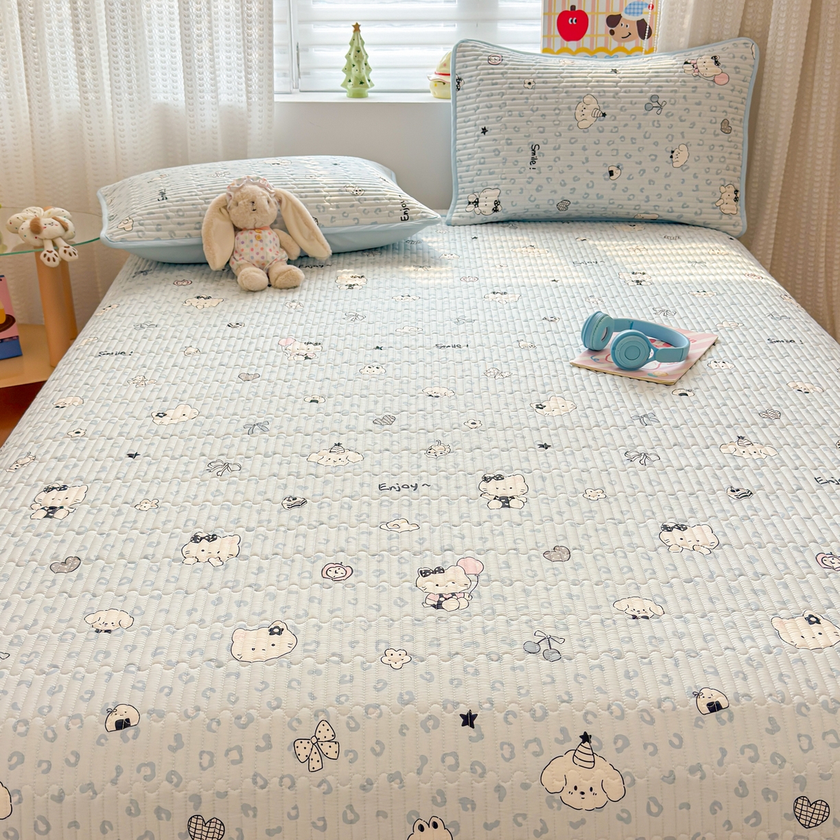 91家纺网 家纺一手货源 找家纺 （总）雅萱家纺 2026新款森系全棉夹棉印花床盖