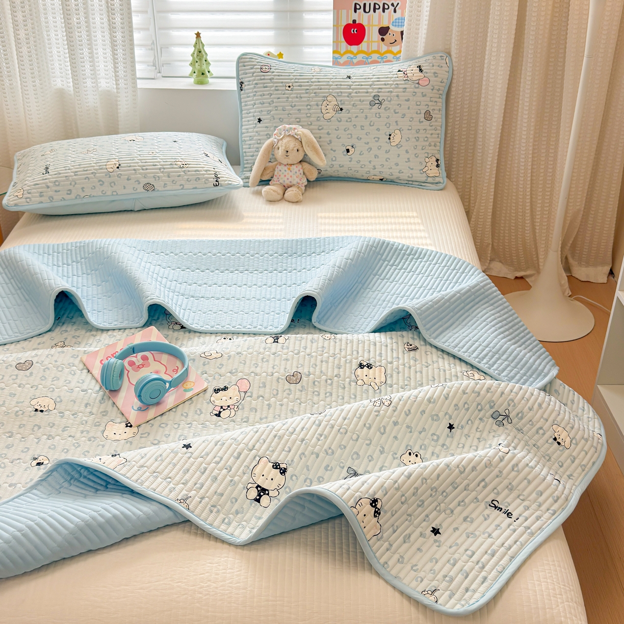 91家纺网 家纺一手货源 找家纺 （总）雅萱家纺 2026新款森系全棉夹棉印花床盖