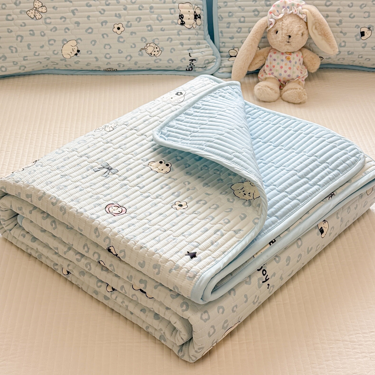 91家纺网 家纺一手货源 找家纺 （总）雅萱家纺 2026新款森系全棉夹棉印花床盖