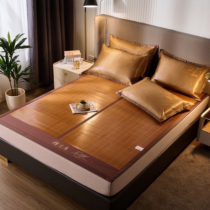 91家纺网 家纺一手货源 找家纺 （总）鑫琪莱家纺 2025新款双面竹席冰丝席竹凉席学生宿舍席子