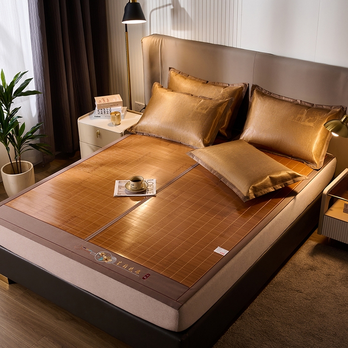 91家纺网 家纺一手货源 找家纺 （总）鑫琪莱家纺 2025新款双面竹席冰丝席竹凉席学生宿舍席子