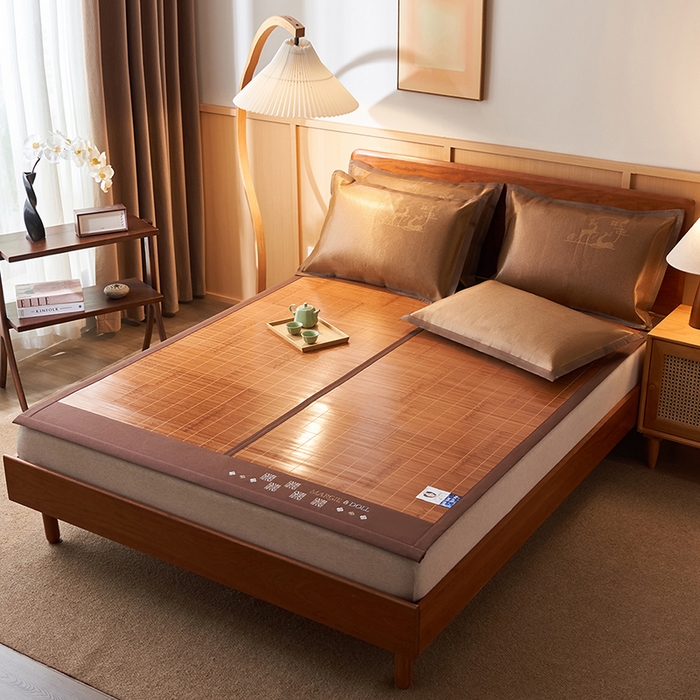 91家纺网 家纺一手货源 找家纺 （总）鑫琪莱家纺 2025新款双面竹席冰丝席竹凉席学生宿舍席子