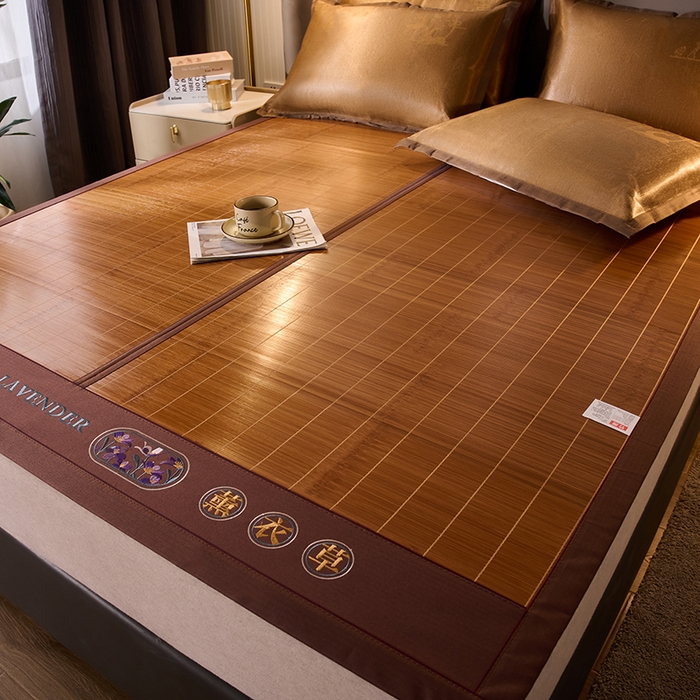 91家纺网 家纺一手货源 找家纺 （总）鑫琪莱家纺 2025新款双面竹席冰丝席竹凉席学生宿舍席子