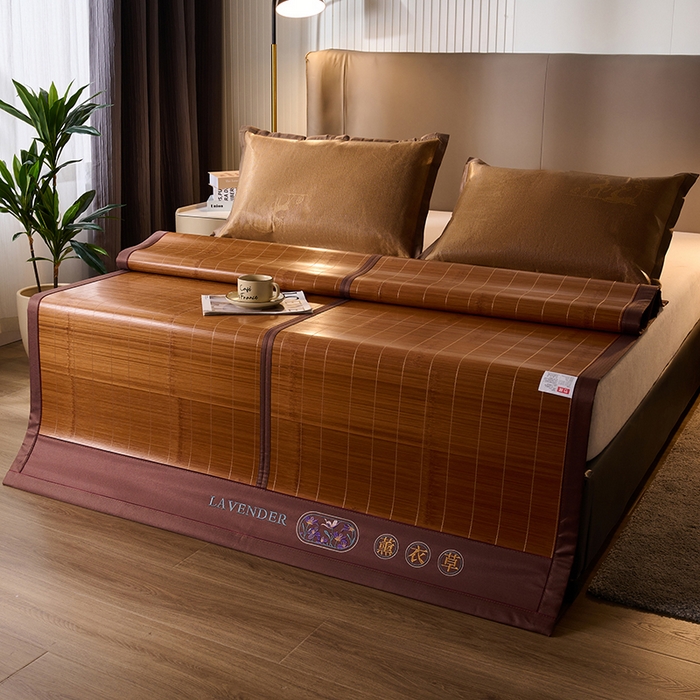 91家纺网 家纺一手货源 找家纺 （总）鑫琪莱家纺 2025新款双面竹席冰丝席竹凉席学生宿舍席子