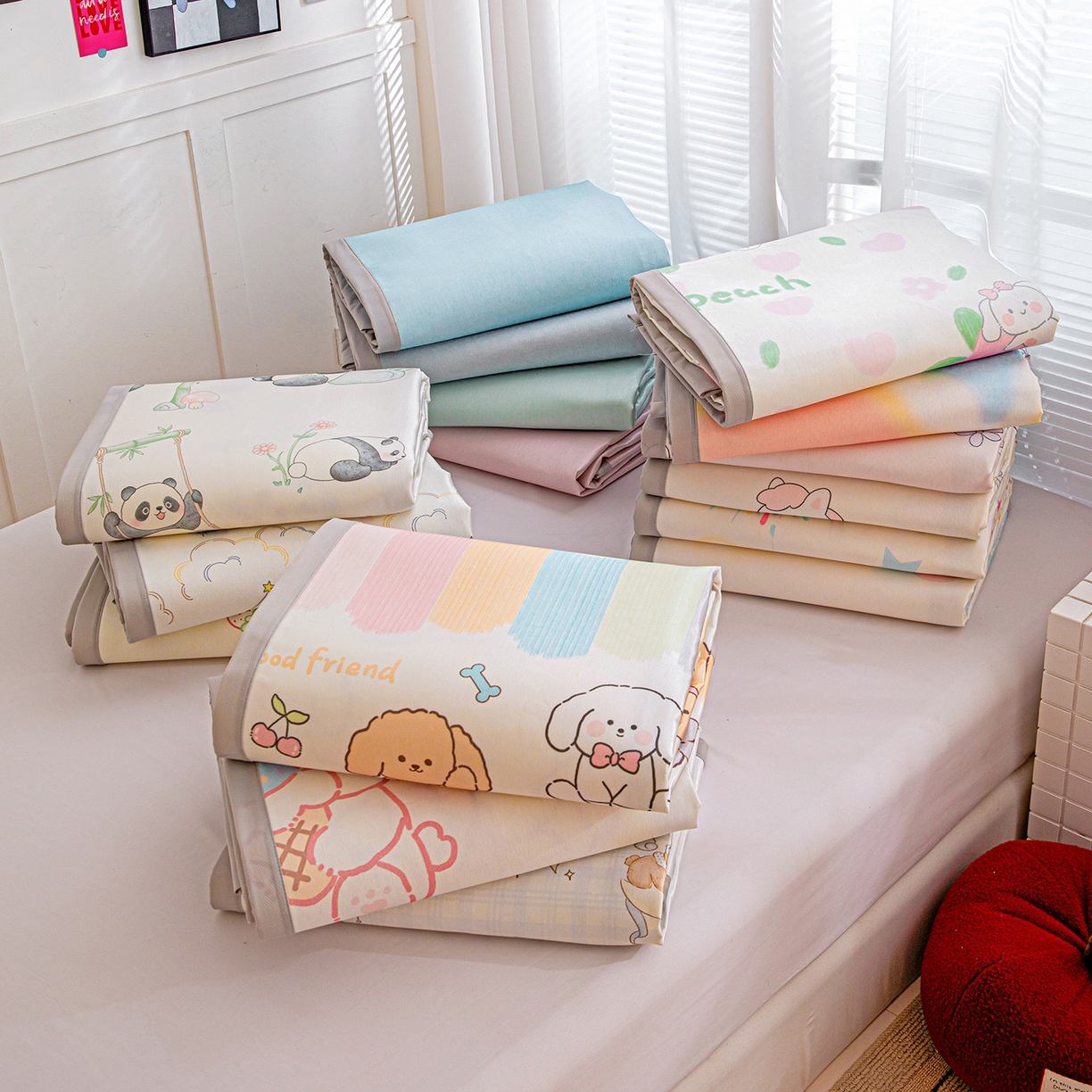 富馨莱 2026新款冰丝凉席平铺款支持一件定制定做 组合图仅供展示不可下单