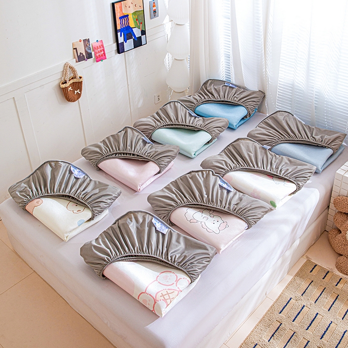 91家纺网 家纺一手货源 找家纺 （总）富馨莱 2026新款冰丝凉席床笠款凉席席子支持一件定制定做