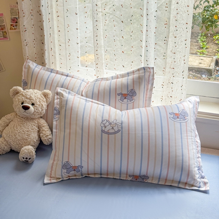 91家纺网 家纺一手货源 找家纺 梦舒阳家纺 新款古法水洗棉仿棉云感泡泡四件套 摇摇马