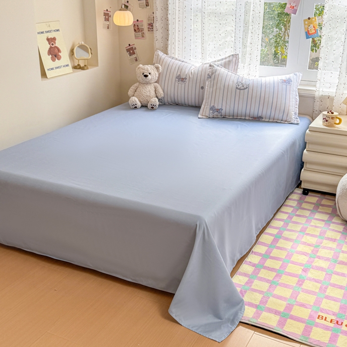 91家纺网 家纺一手货源 找家纺 梦舒阳家纺 新款古法水洗棉仿棉云感泡泡四件套 摇摇马