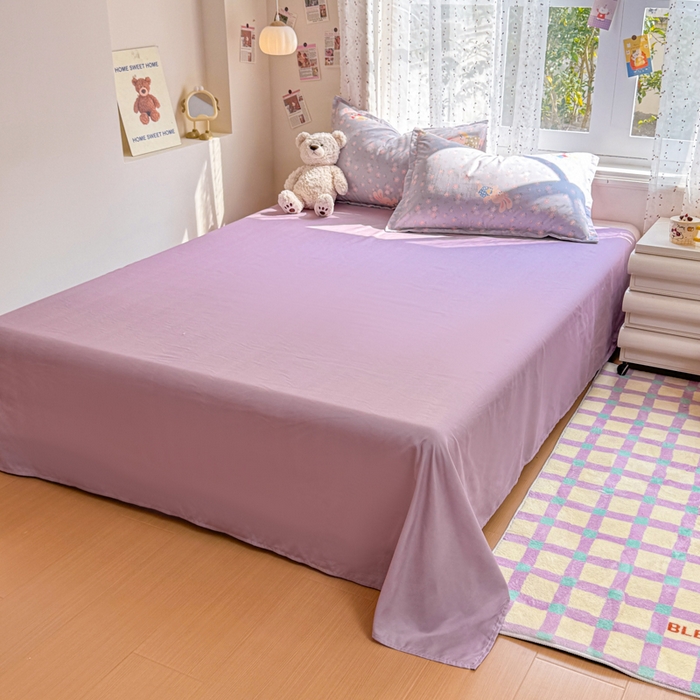 91家纺网 家纺一手货源 找家纺 梦舒阳家纺 新款古法水洗棉仿棉云感泡泡四件套 兔语花时