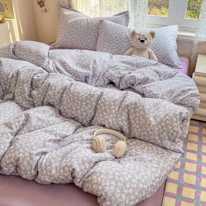 91家纺网 家纺一手货源 找家纺 梦舒阳家纺 新款古法水洗棉仿棉云感泡泡四件套 素影