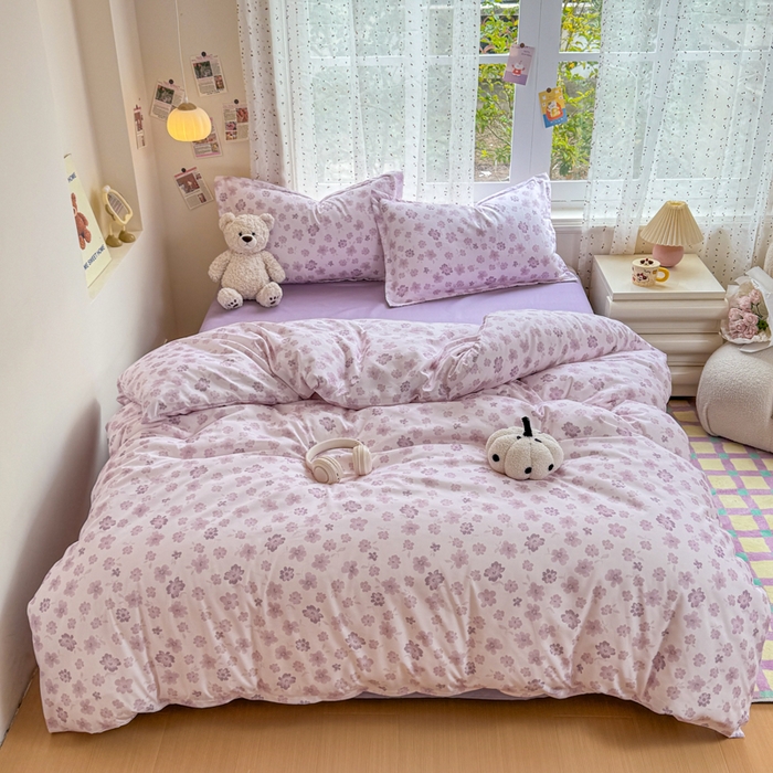 91家纺网 家纺一手货源 找家纺 梦舒阳家纺 新款古法水洗棉仿棉云感泡泡四件套 寻香