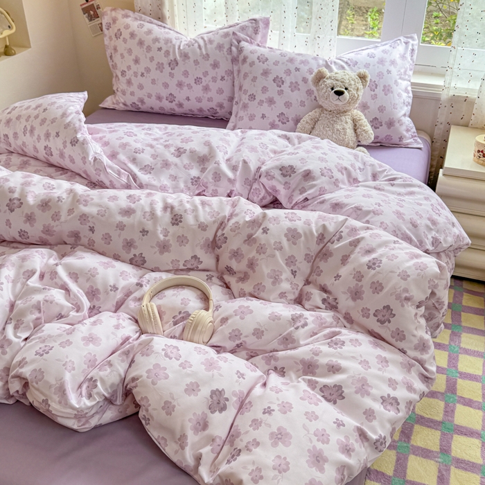 91家纺网 家纺一手货源 找家纺 梦舒阳家纺 新款古法水洗棉仿棉云感泡泡四件套 寻香