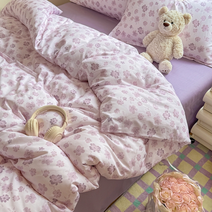 91家纺网 家纺一手货源 找家纺 梦舒阳家纺 新款古法水洗棉仿棉云感泡泡四件套 寻香