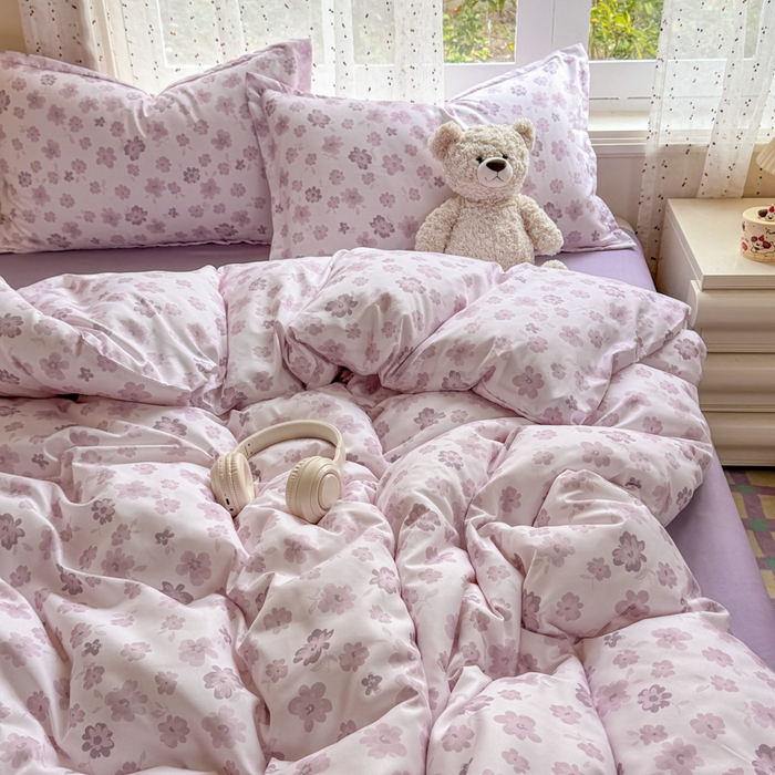 91家纺网 家纺一手货源 找家纺 梦舒阳家纺 新款古法水洗棉仿棉云感泡泡四件套 寻香