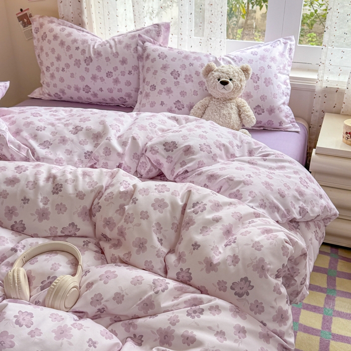 91家纺网 家纺一手货源 找家纺 梦舒阳家纺 新款古法水洗棉仿棉云感泡泡四件套 寻香